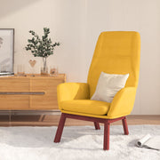Relaxstoel stof mosterdgeel 70x77x94 cm