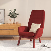 Relaxstoel stof wijnrood 70x77x94 cm