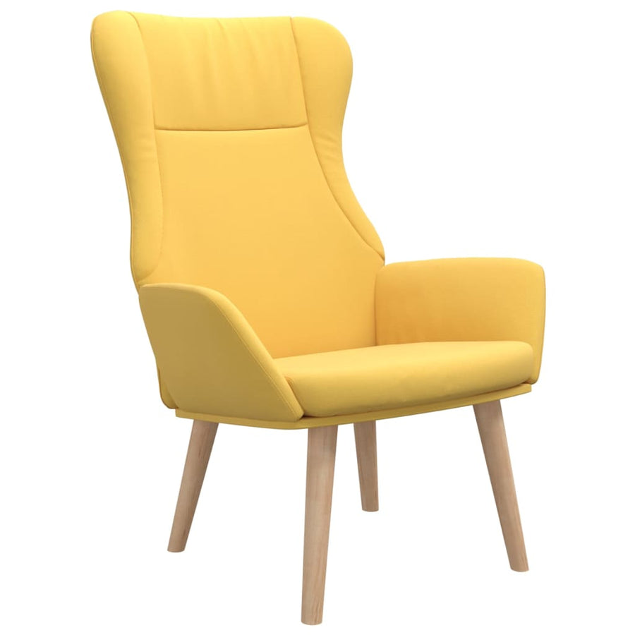 Relaxstoel stof mosterdgeel 1 Geel