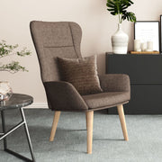 Relaxstoel 70x77x94 cm stof taupe