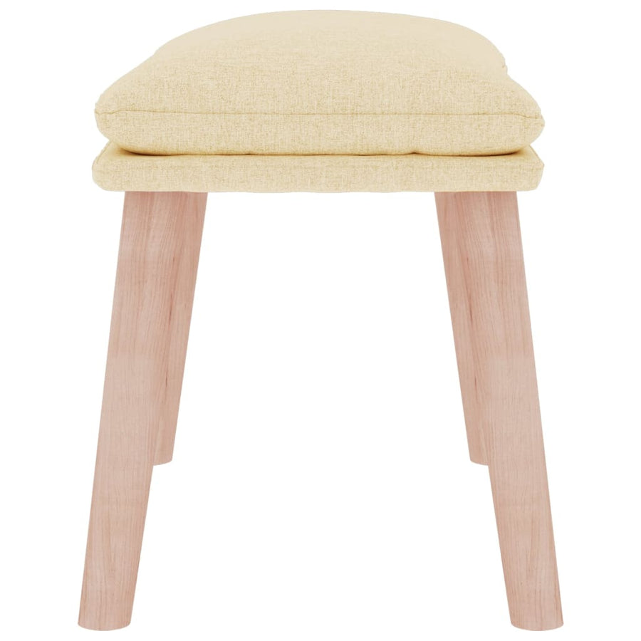 Voetenbank 45X29,5X35 Cm Stof Kleurig Crème