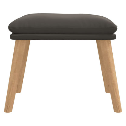 Voetenbank 45X29,5X35 Cm Fluweel Donkergrijs