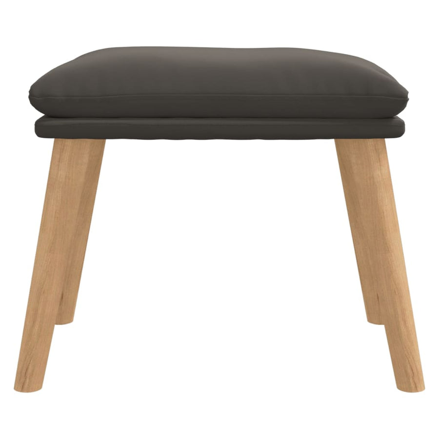 Voetenbank 45X29,5X35 Cm Fluweel Donkergrijs