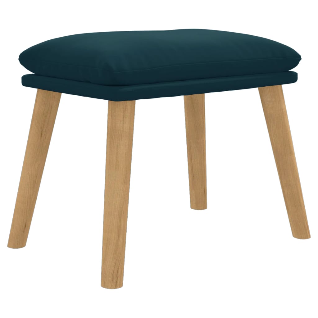 Voetenbank 45X29,5X35 Cm Fluweel Blauw