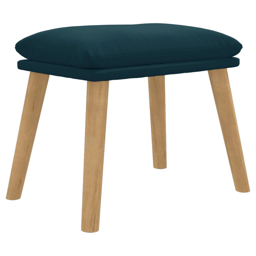 Voetenbank 45X29,5X35 Cm Fluweel Blauw