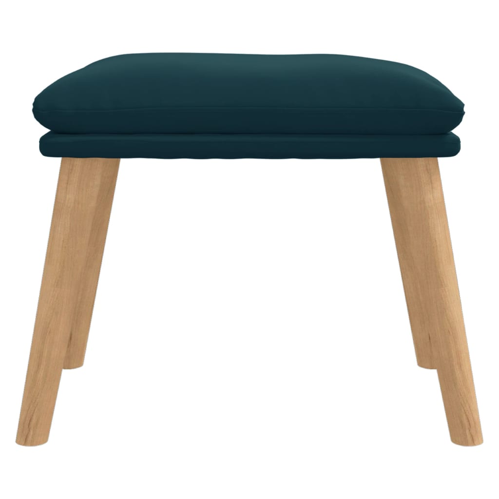 Voetenbank 45X29,5X35 Cm Fluweel Blauw