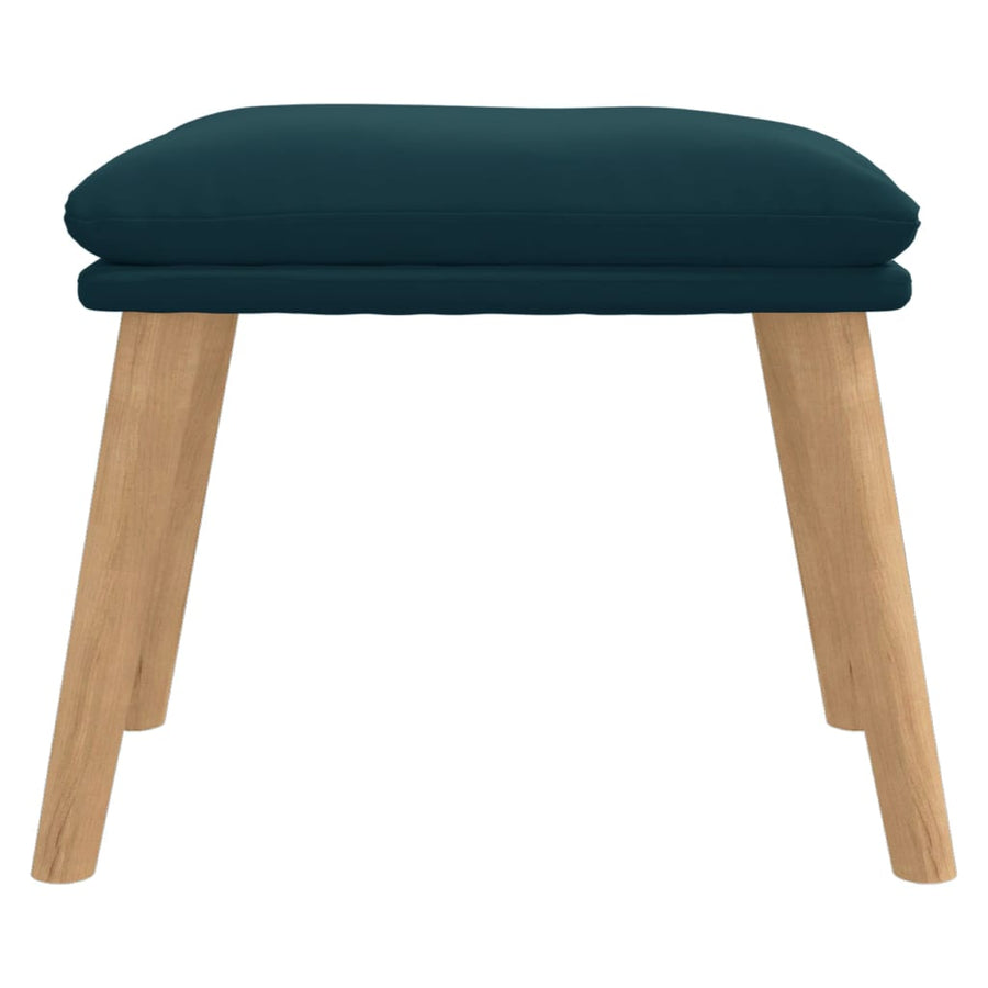 Voetenbank 45X29,5X35 Cm Fluweel Blauw