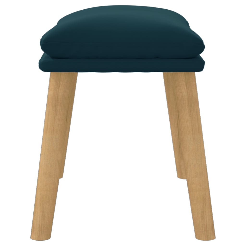 Voetenbank 45X29,5X35 Cm Fluweel Blauw