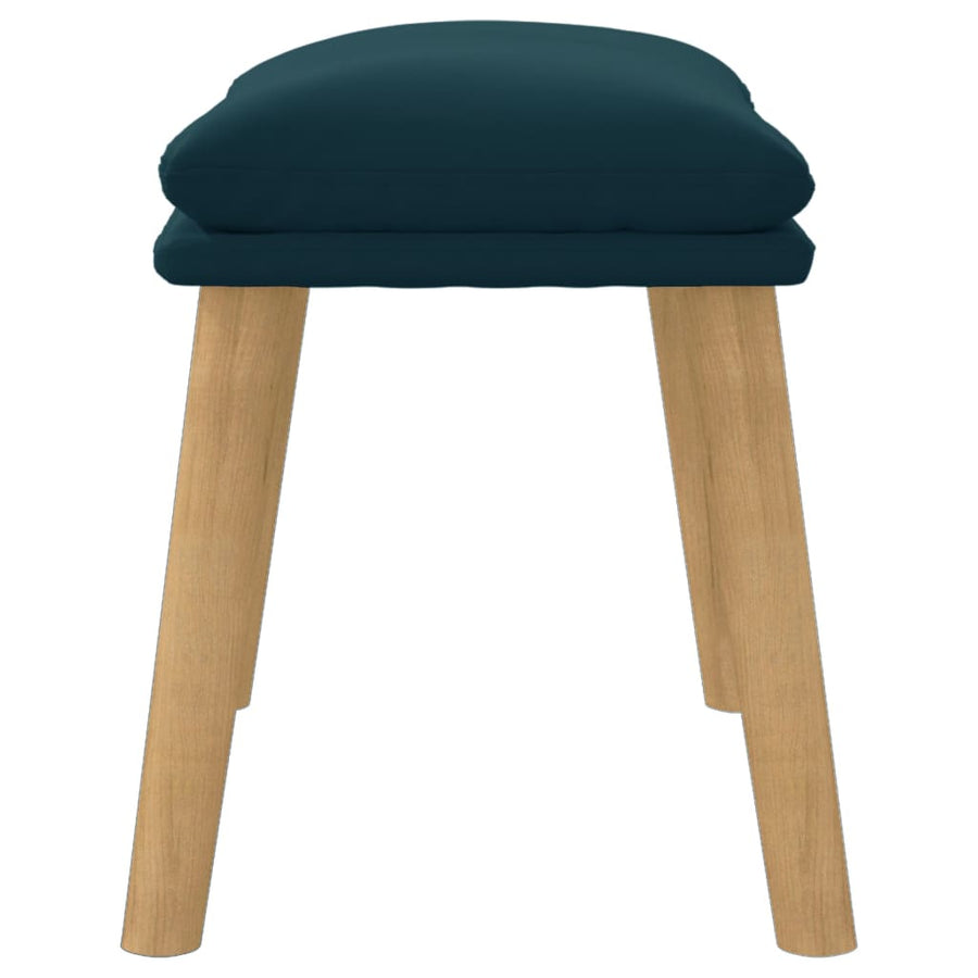 Voetenbank 45X29,5X35 Cm Fluweel Blauw