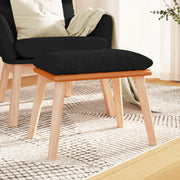 Voetenbank 45x29,5x35 cm stof kunstleer zwart