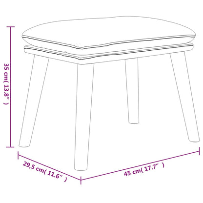 Voetenbank 45X29,5X35 Cm Stof En Kunstleer Donkergrijs Donkerbruin