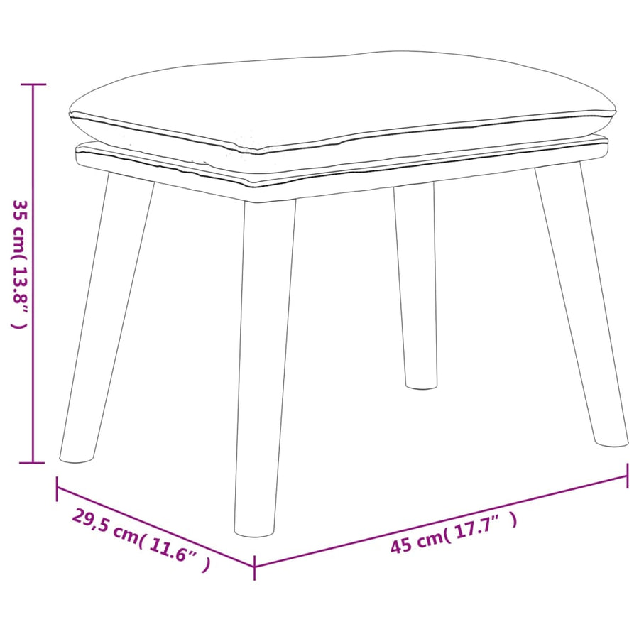 Voetenbank 45X29,5X35 Cm Kunstleer 1