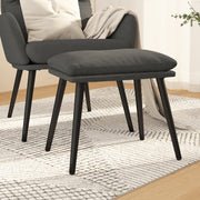 Voetenbank 45x29.5x35 cm stof donkergrijs