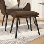 Voetenbank stof 45x29.5x35 cm bruin