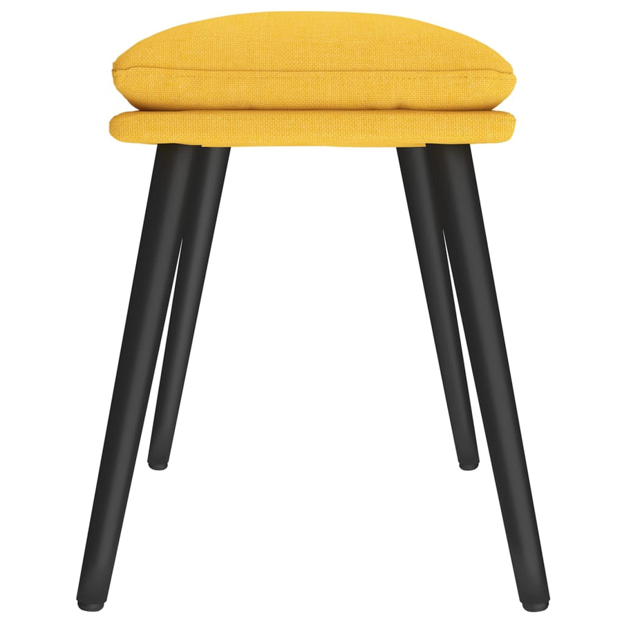 Voetenbank 45X29,5X35 Cm Stof Mosterdgeel