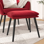 Voetenbank 45x29,5x35 cm rood fluweel