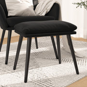 Voetenbank 45X29,5X35 Cm Fluweel Zwart