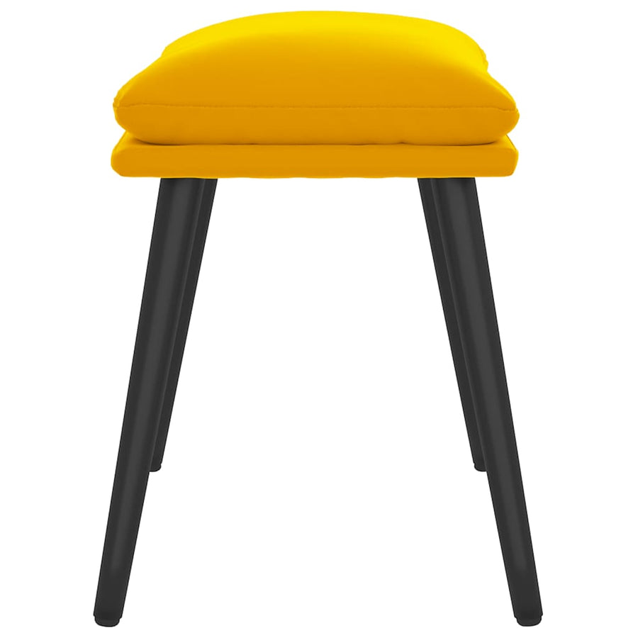 Voetenbank 45X29,5X35 Cm Fluweel Mosterdgeel