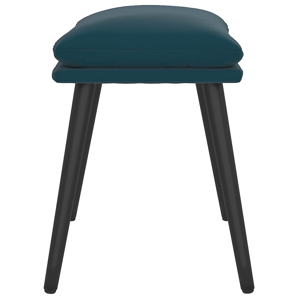 Voetenbank 45X29,5X35 Cm Fluweel Blauw