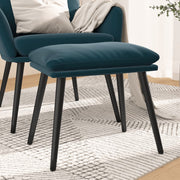 Voetenbank 45x29,5x35 cm blauw fluweel