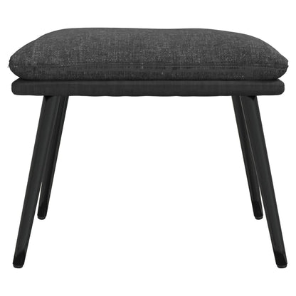 Voetenbank 45X29,5X35 Cm Stof En Kunstleer Donkergrijs