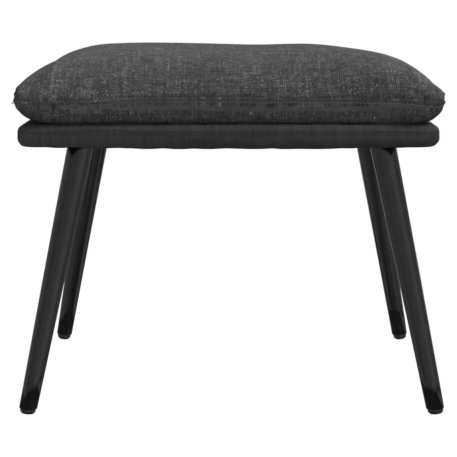 Voetenbank 45X29,5X35 Cm Stof En Kunstleer Donkergrijs