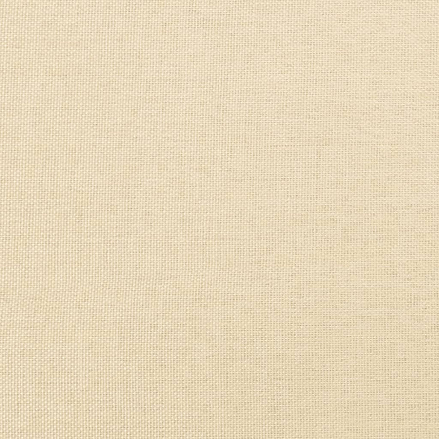 Voetenbank 45x29,5x35 cm stof en kunstleer crèmekleurig