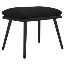Voetenbank 45X29,5X35 Cm Stof En Kunstleer Zwart