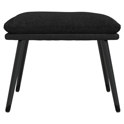 Voetenbank 45X29,5X35 Cm Stof En Kunstleer Zwart