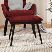 Voetenbank 45x29,5x35 cm rood stof kunstleer