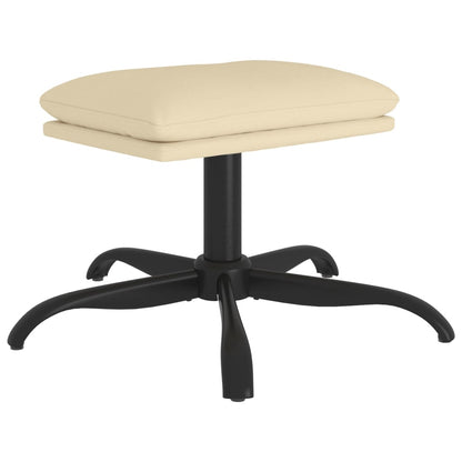 Voetenbank 60X60X36 Cm Stof Kleurig crème