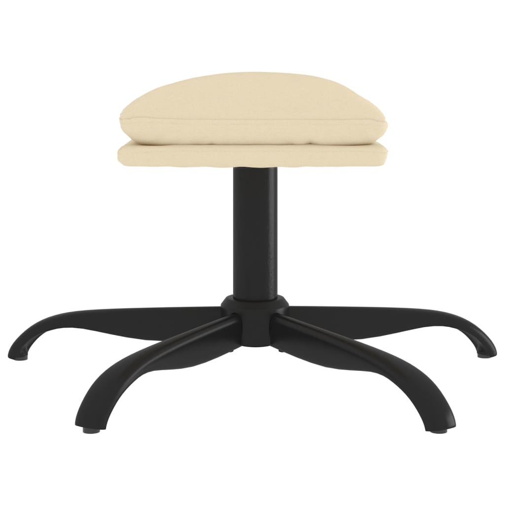 Voetenbank 60X60X36 Cm Stof Kleurig crème