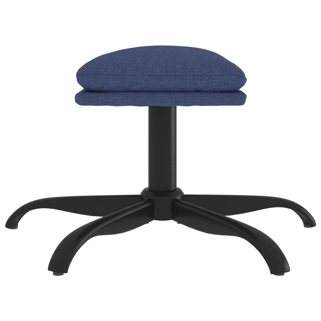 Voetenbank 60X60X36 Cm Stof Blauw