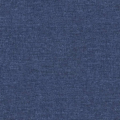 Voetenbank 60X60X36 Cm Stof En Kunstleer Blauw en bruin