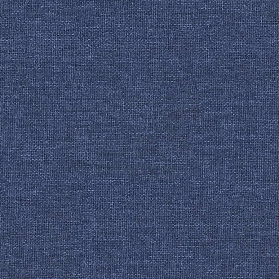 Voetenbank 60X60X36 Cm Stof En Kunstleer Blauw en bruin