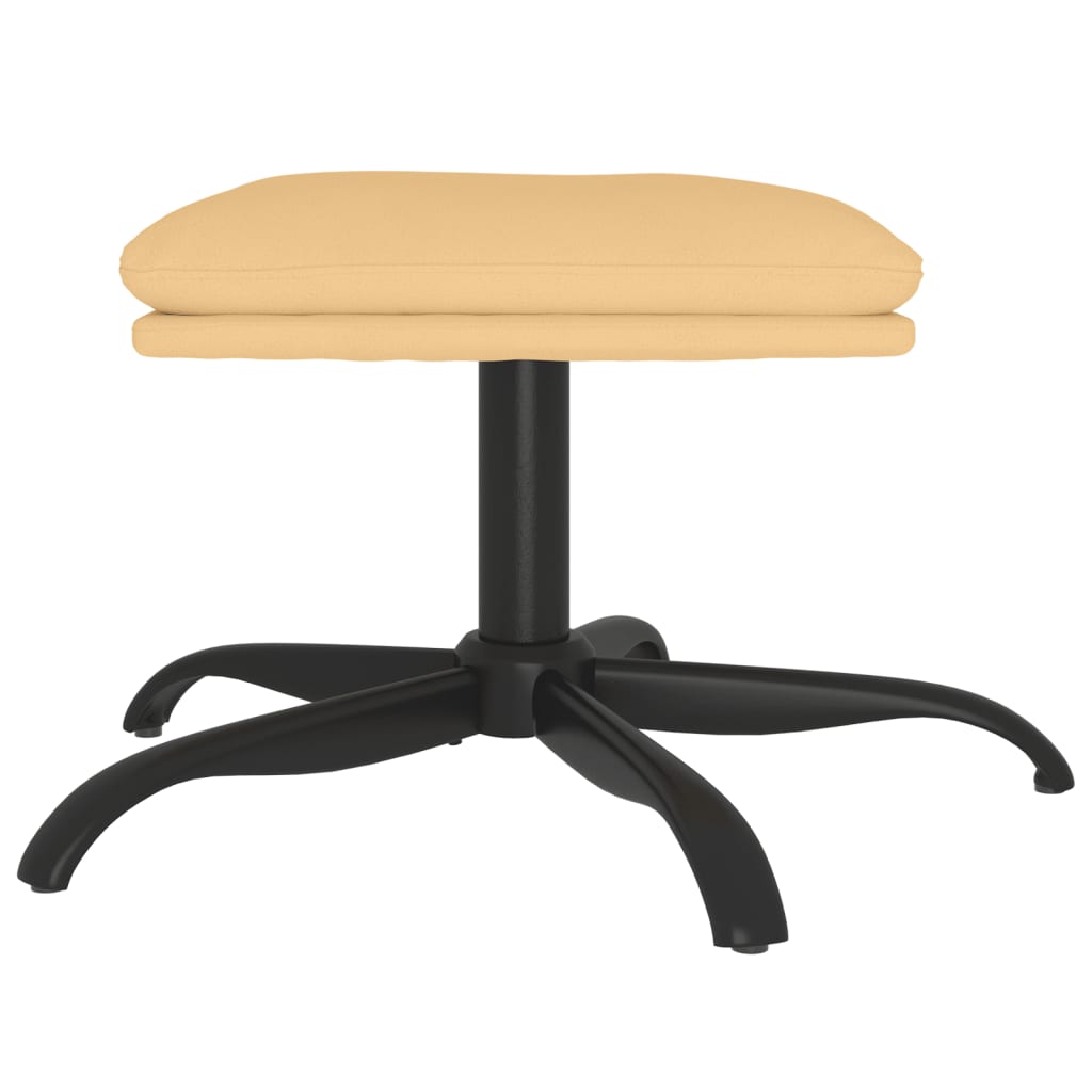 Voetenbank 60X60X36 Cm Microvezelstof Kleurig crème