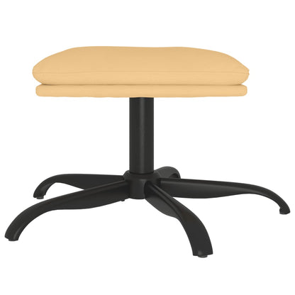 Voetenbank 60X60X36 Cm Microvezelstof Kleurig crème