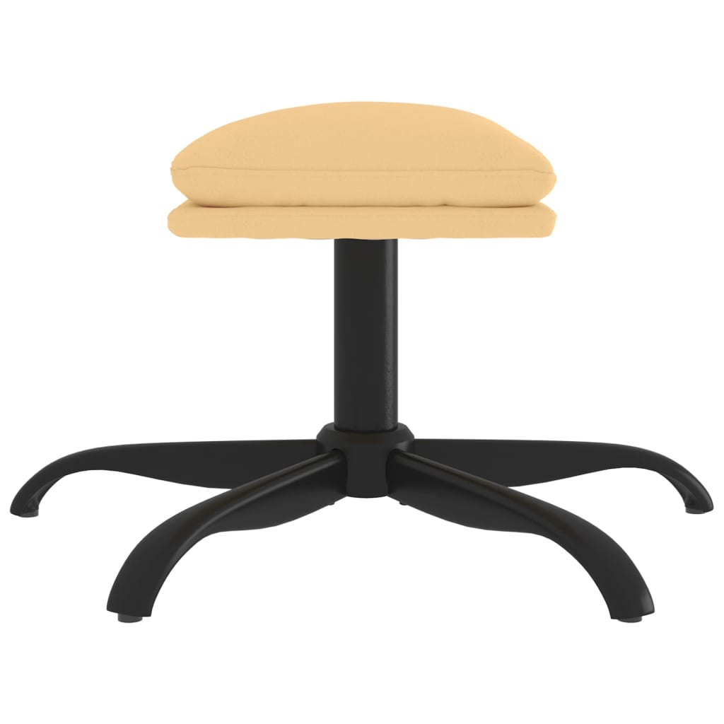 Voetenbank 60X60X36 Cm Microvezelstof Kleurig crème