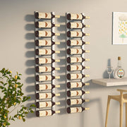 Wine racks 2 pcs for 12 bottles wall mounting iron white