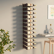Wijnrek 36 flessen wandmontage ijzer goud 30.5x2.5x116 cm