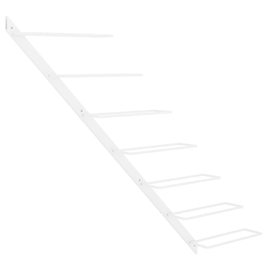 Wijnrek Voor 7 Flessen Wandmontage Metaal 1 Wit