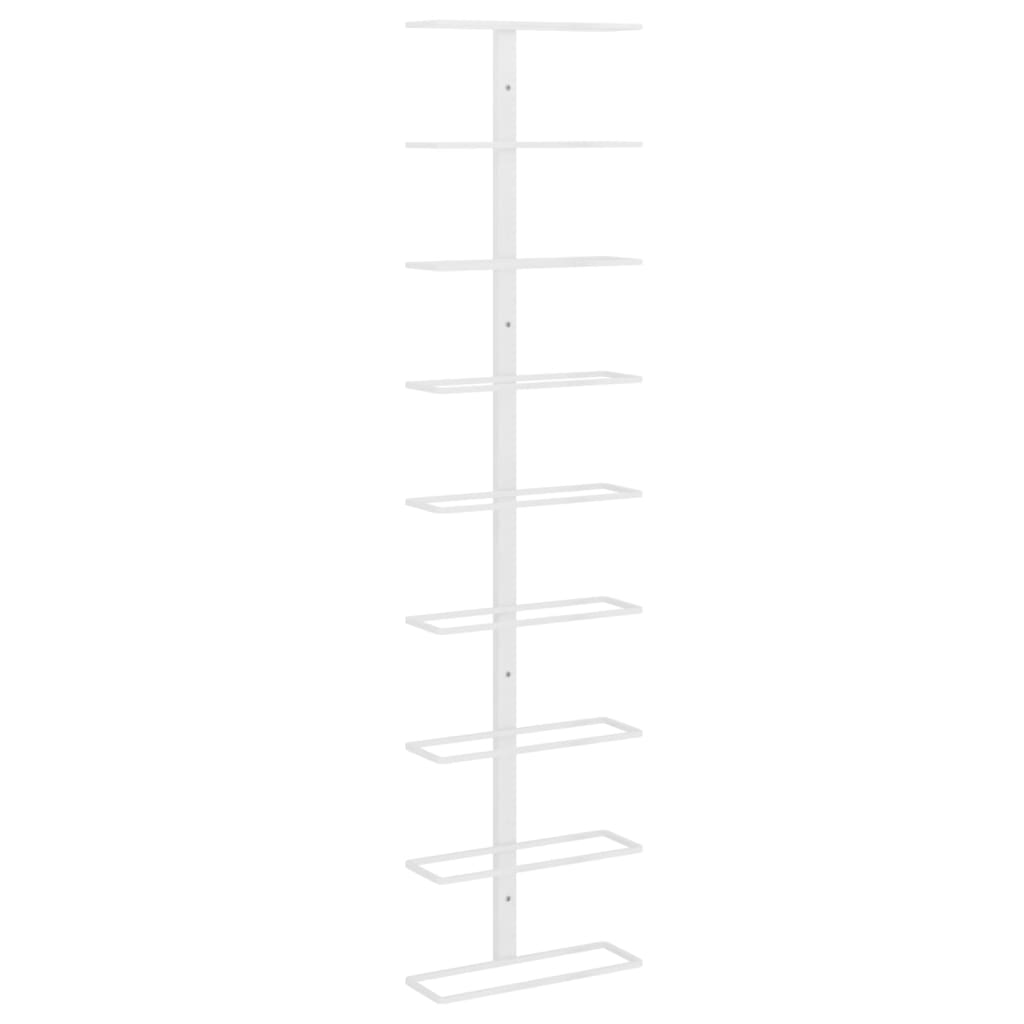 Wijnrek Voor Flessen Wandmontage Ijzer 9 Wit