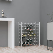 Wijnrek 48 flessen metaal wit 65x22x80 cm