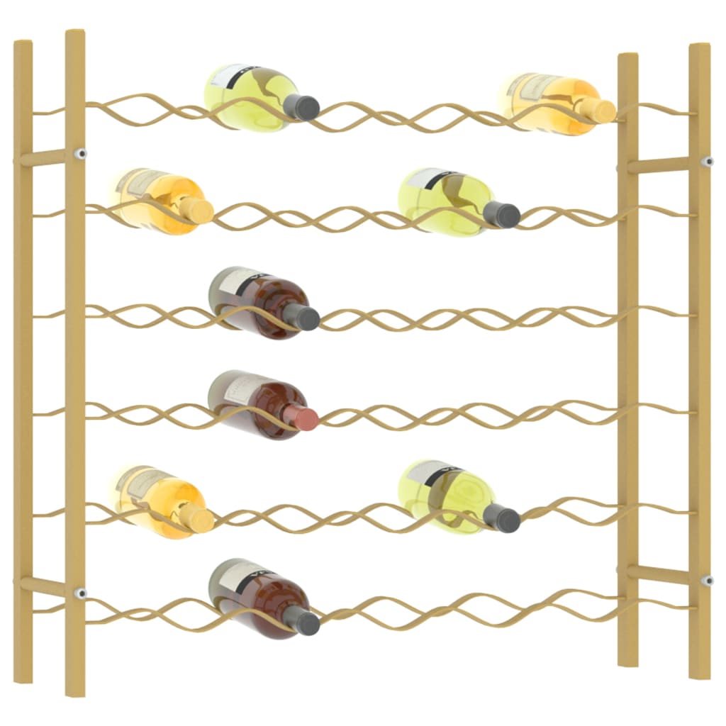Wijnrek Voor Flessen Metaal Kleurig 36 Goud