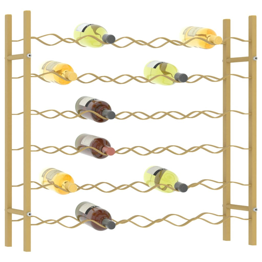 Wijnrek Voor Flessen Metaal Kleurig 36 Goud
