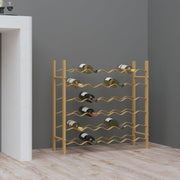 Wijnrek 36 flessen metaal goud 65x22x58.5 cm