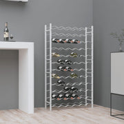 Wijnrek 72 flessen metaal wit 64x22x117 cm