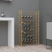 Wijnrek 72 flessen metaal goud 64x22x117 cm