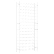 Wijnrek 96 flessen metaal wit 64x22x157 cm