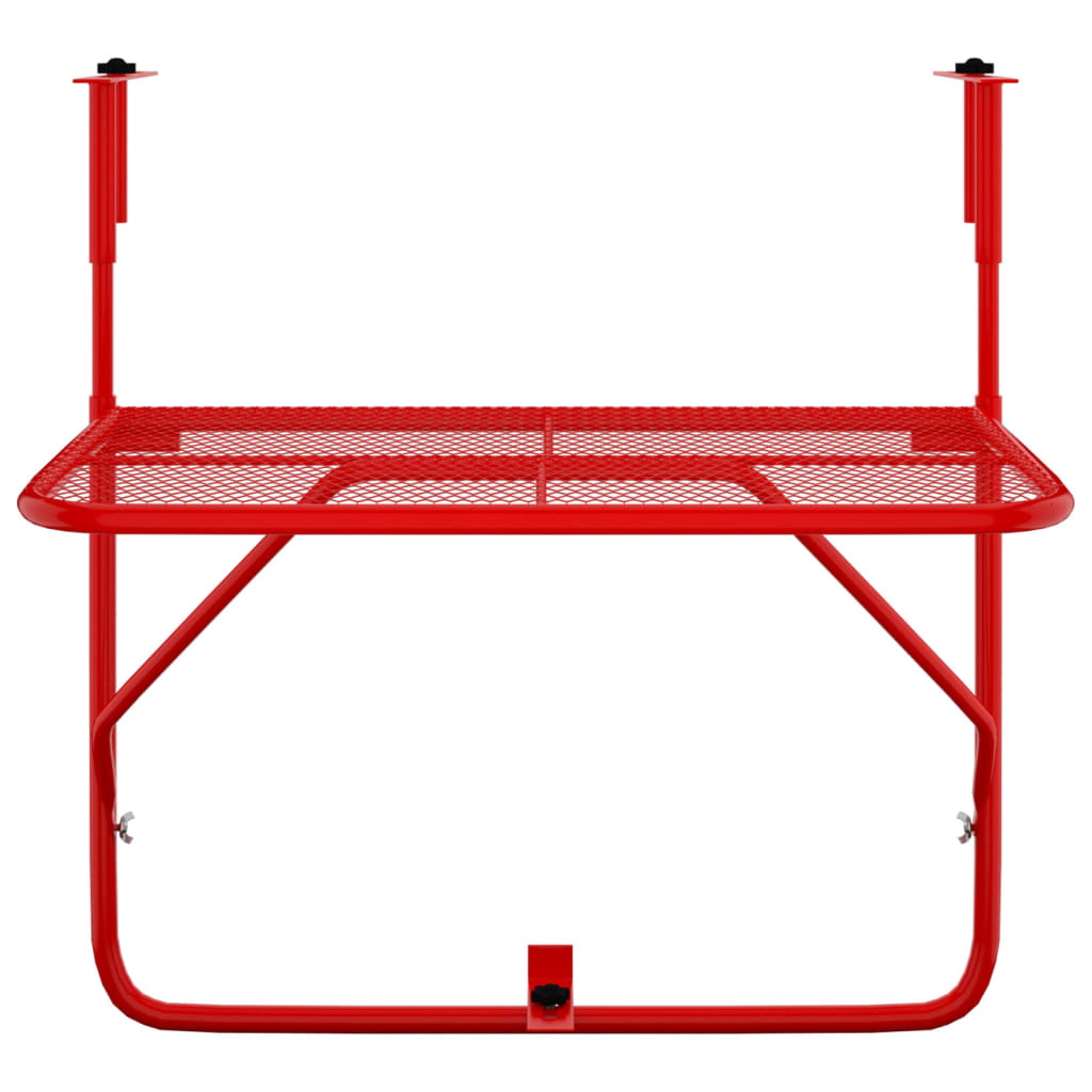 Balkontafel 60X40 Cm Staal Rood
